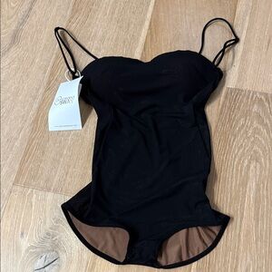 Dance and Sway black leotard bodysuit adult Small